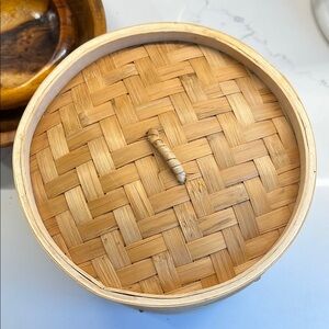 Natural Bamboo Steamer Set